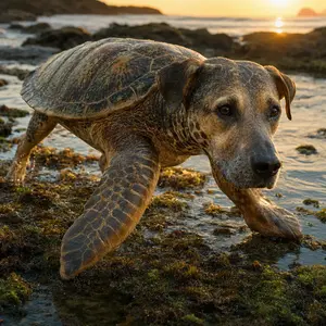 Dog + Sea turtle
